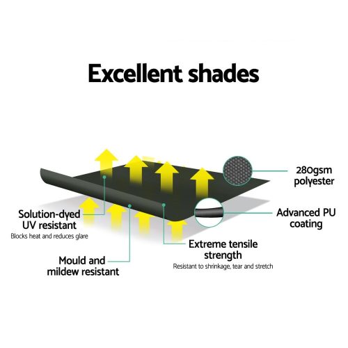 Window Fixed Pivot Arm Awning Outdoor Blinds Retractable Canopy – 1.5×2.1 m
