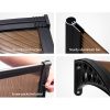 DIY Window Door Awning Cover – 1×1 m, Brown