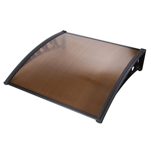 DIY Window Door Awning Cover – 1×1 m, Brown