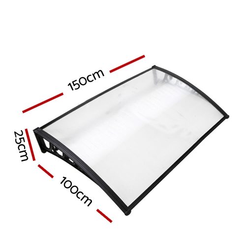 DIY Window Door Awning Cover – 1×1.5 m, Transparent