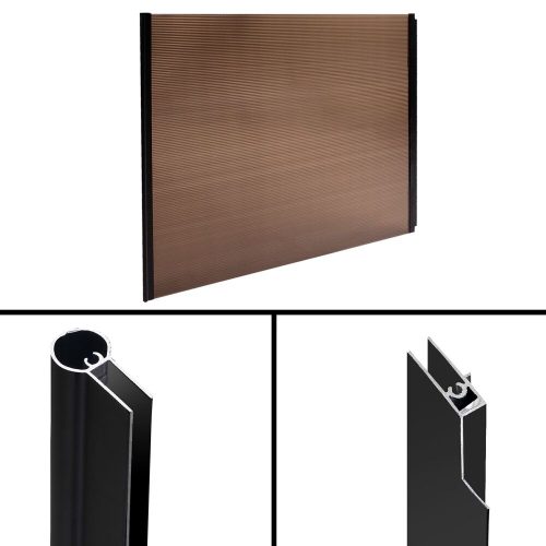 DIY Window Door Awning Cover – 1×2 m, Brown