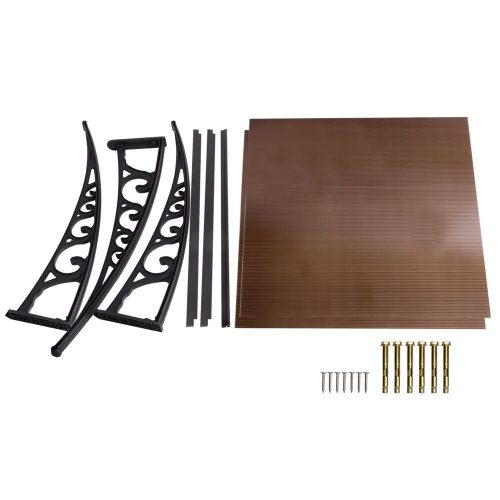 DIY Window Door Awning Cover – 1×2 m, Brown
