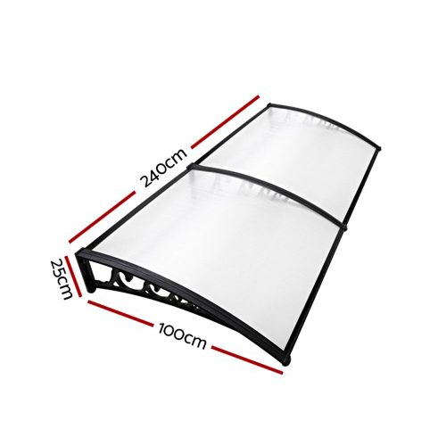DIY Window Door Awning Cover – 1×2.4 m, Transparent