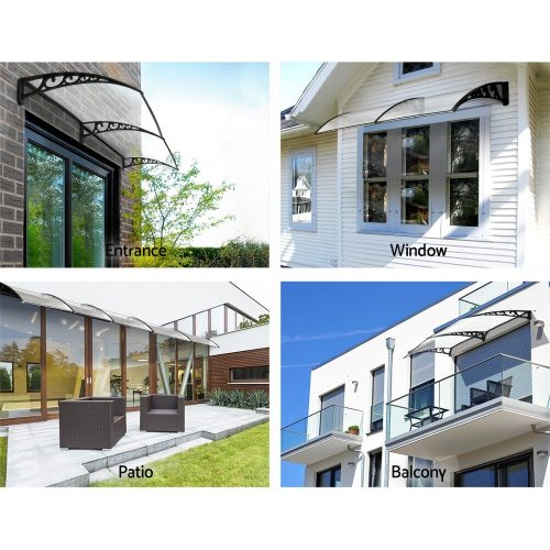DIY Window Door Awning Cover – 1×2.4 m, Transparent