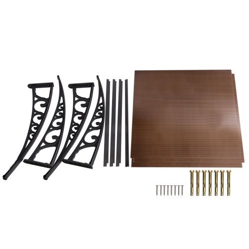 DIY Window Door Awning Cover – 1×3 m, Brown