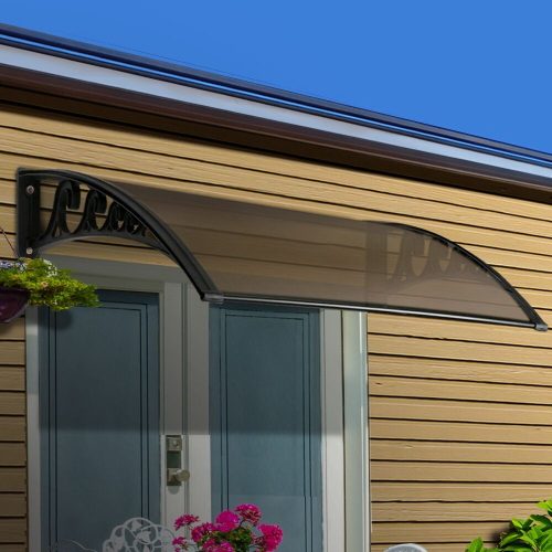 DIY Window Door Awning Cover – 1×3 m, Brown