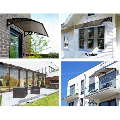 DIY Window Door Awning Cover – 1×6 m, Brown