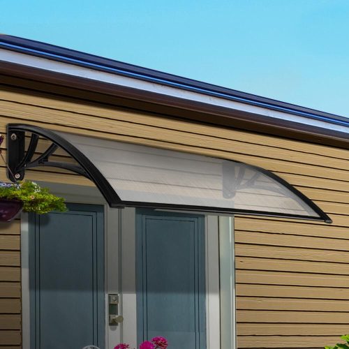 DIY Window Door Awning Shade – 1×2 m, Transparent