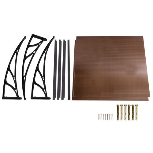 DIY Window Door Awning Shade – 1×2 m, Brown