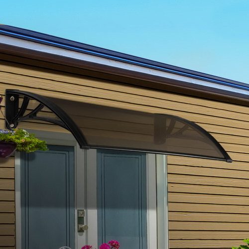 DIY Window Door Awning Shade – 1×2 m, Brown