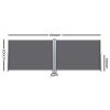 Retractable Side Awning Garden Patio Shade Screen Panel Grey – 2×6 m