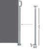 Retractable Side Awning Garden Patio Shade Screen Panel Grey – 2×6 m