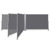 Retractable Side Awning Garden Patio Shade Screen Panel Grey – 2×6 m