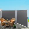 Retractable Side Awning Garden Patio Shade Screen Panel Grey – 2×6 m