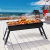 Charcoal BBQ Grill Protable Hibachi Barbecue Outdoor Foldable Camping Picnic Set
