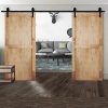 Antique Classic Style Barn Door Hardware Track Roller Kit – 2.44 M, Double Sliding