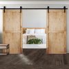 Antique Classic Style Barn Door Hardware Track Roller Kit – 2.44 M, Double Sliding