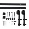 Antique Classic Style Barn Door Hardware Track Roller Kit – 2 M, Single Sliding