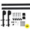 Antique Classic Style Barn Door Hardware Track Roller Kit – 2 M, Single Sliding