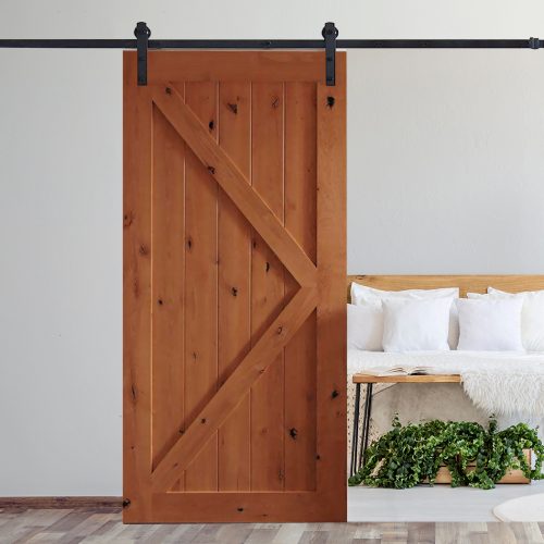 Antique Classic Style Barn Door Hardware Track Roller Kit – 4 M, Single Sliding