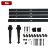 Sliding Barn Door Hardware Track Roller Kit Antique Classic – 4 M, Single Sliding