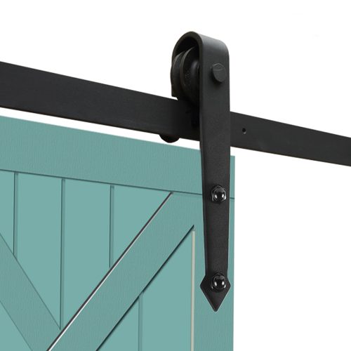 Sliding Barn Door Hardware Track Roller Kit Antique Classic – 4 M, Single Sliding