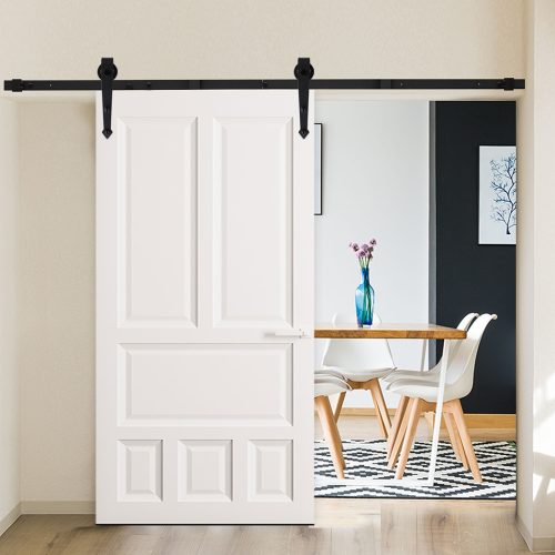 Sliding Barn Door Hardware Track Roller Kit Antique Classic – 4 M, Single Sliding