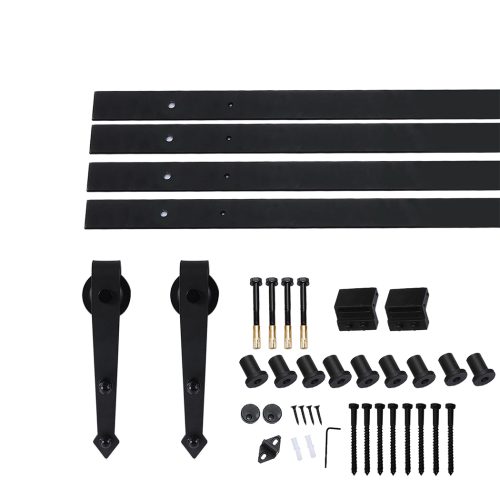 Sliding Barn Door Hardware Track Roller Kit Antique Classic – 4 M, Single Sliding