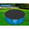 Pool Cover Fits 3.66m/12ft Round Swimming Pool PVC Blanket 3.7m