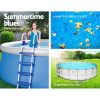 Pool Cover Fits 3.05m/10ft Round Swimming Pool PVC Blanket 2.89m