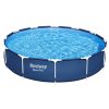 Swimming Pool 366x76cm Steel Frame Round Above Ground Pools w/ Filter Pump 6473L