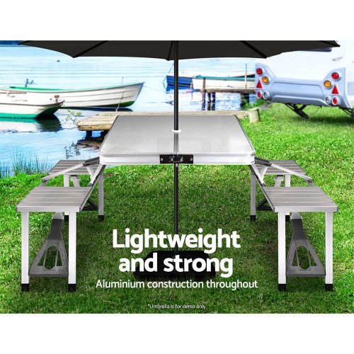 Camping Table Folding Aluminum Portable Outdoor Picnic 85CM