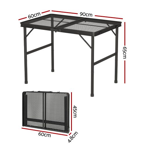Folding Camping Table 90cm Desk Portable Outdoor Picnic Garden BBQ