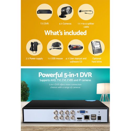CCTV Security System 8CH DVR 1080P Camera Sets