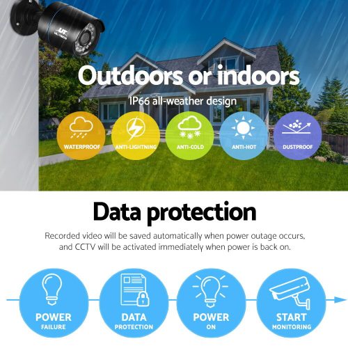 CCTV Security System 8CH DVR 1080P Camera Sets