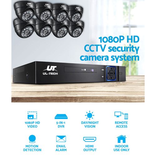 CCTV Security System 8CH DVR 1080P Camera Sets