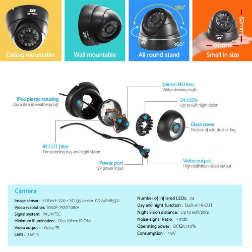 CCTV Security System 8CH DVR 1080P Camera Sets