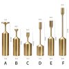 6pcs Gold Iron Taper Luxury Candlestick Candle Holder Stand Pillar