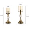 37cm 34cm Glass Candle Holder Candle Stand Glass Metal with Candle Set