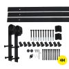 Antique Classic Style Barn Door Hardware Track Roller Kit – 4 M, Single Sliding