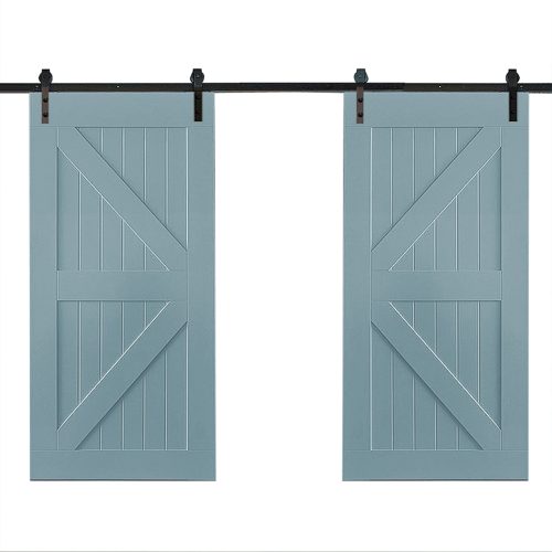 Antique Classic Style Barn Door Hardware Track Roller Kit – 4 M, Single Sliding