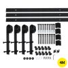 Antique Classic Style Barn Door Hardware Track Roller Kit – 4 M, Single Sliding