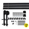 Antique Classic Style Barn Door Hardware Track Roller Kit – 4 M, Double Sliding