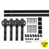 Antique Classic Style Barn Door Hardware Track Roller Kit – 4 M, Double Sliding