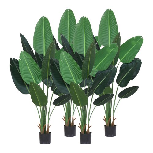 Artificial Green Indoor Traveler Banana Fake Decoration Tree Flower Pot Plant
