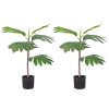 Artificial Natural Green Split-Leaf Philodendron Tree Fake Tropical Indoor Plant Home Office Decor
