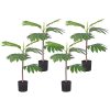 Artificial Natural Green Split-Leaf Philodendron Tree Fake Tropical Indoor Plant Home Office Decor