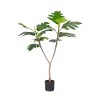 Artificial Natural Green Split-Leaf Philodendron Tree Fake Tropical Indoor Plant Home Office Decor