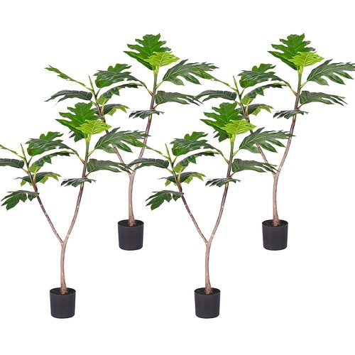 Artificial Natural Green Split-Leaf Philodendron Tree Fake Tropical Indoor Plant Home Office Decor