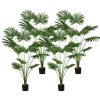 Artificial Natural Green Fan Palm Tree Fake Tropical Indoor Plant Home Office Decor